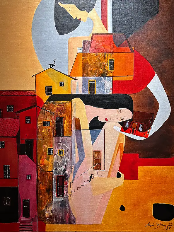 Aneta Barglik, About Friendship and Affection, Oil painting - canvas, 94 x 114