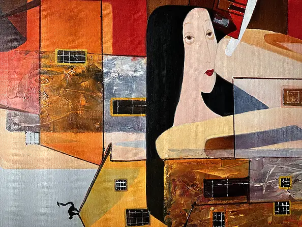 Aneta Barglik, About Friendship and Affection, Oil painting - canvas, 94 x 114