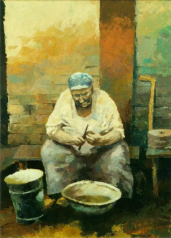 Jacek Adamczyk - ,,Obierająca ziemniaki"