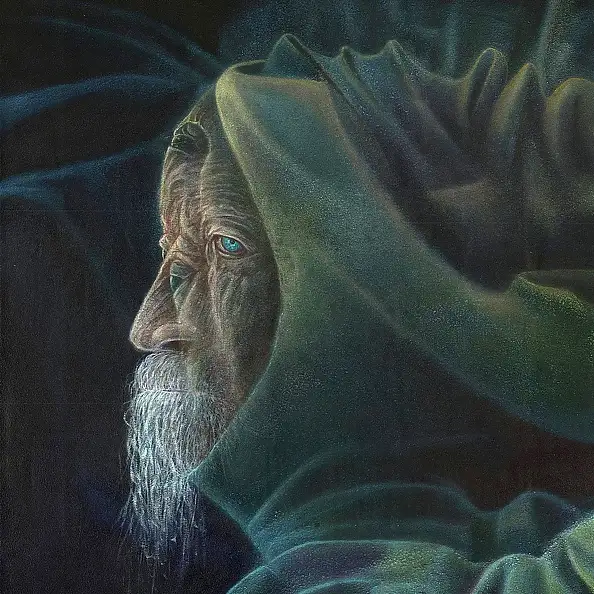 Krzysztof Polaczenko, Volti del tempo, Dipinto acrilico - tela, 50 x 70