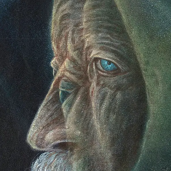 Krzysztof Polaczenko, Volti del tempo, Dipinto acrilico - tela, 50 x 70