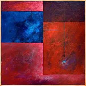 Jakub Margasinski, Oblicze III, Obraz akrylowy - płyta, 60 x 60
