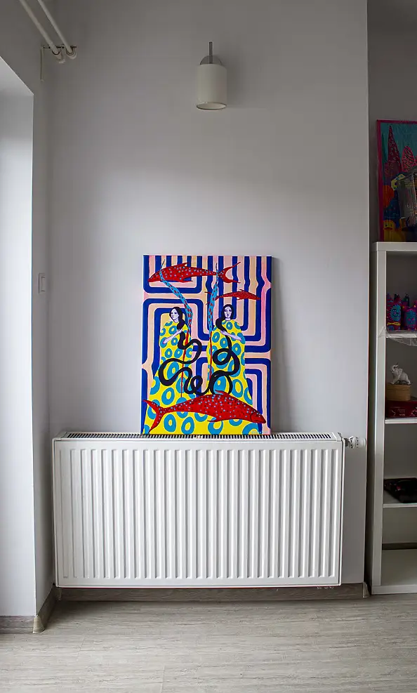 Oksana Chumakova, Obraz „Czy powinniśmy posadzić drzewo?”,, Obraz akrylowy - płótno, 50 x 70