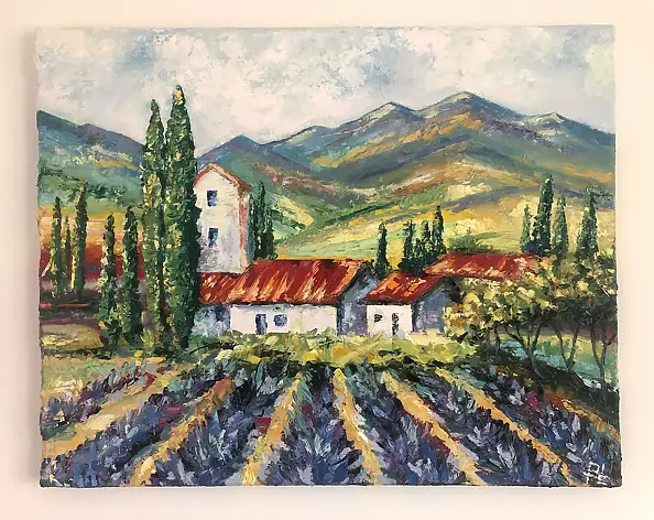 Tatsiana Liseyenka - Painting "Cottage in Tuscany"