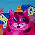 Oksana Chumakova, Das Gemälde „Die Fischerkatze“, Acrylgemälde - Leinwand, 60 x 60