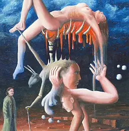 Jarosław Jaśnikowski - Obraz Olejny - Konstrukcja stworzona podczas rozmowy ze starą mrówką