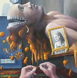 Jarosław Jaśnikowski - Obraz Olejny - Później kochanie, teraz boli mnie głowa