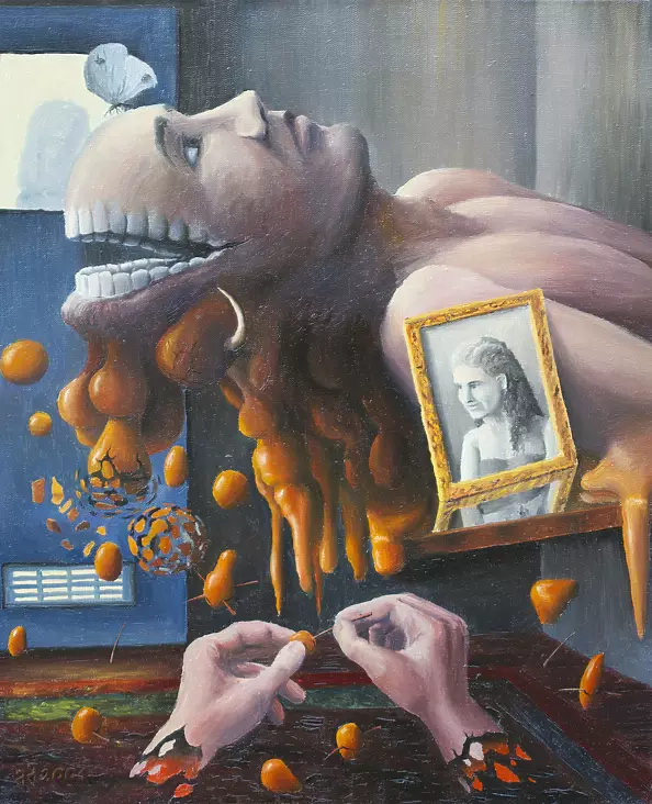 Jarosław Jaśnikowski - Obraz Olejny - Później kochanie, teraz boli mnie głowa