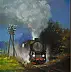 Damian Gierlach - Picture of steam locomotive on the verge of summer 30x40cm GIERLACH