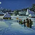 Damian Gierlach - Obraz Pejzaż zimowy PODKARPACKA KOLĘDA 1910 Gierlach