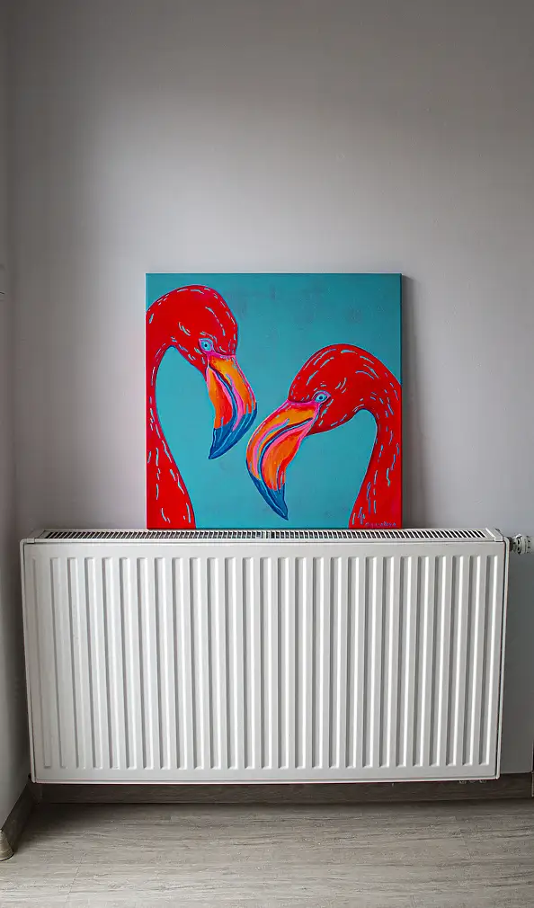 Oksana Chumakova, Obraz "Ptaki", 2026., Obraz akrylowy - płótno, 60 x 60