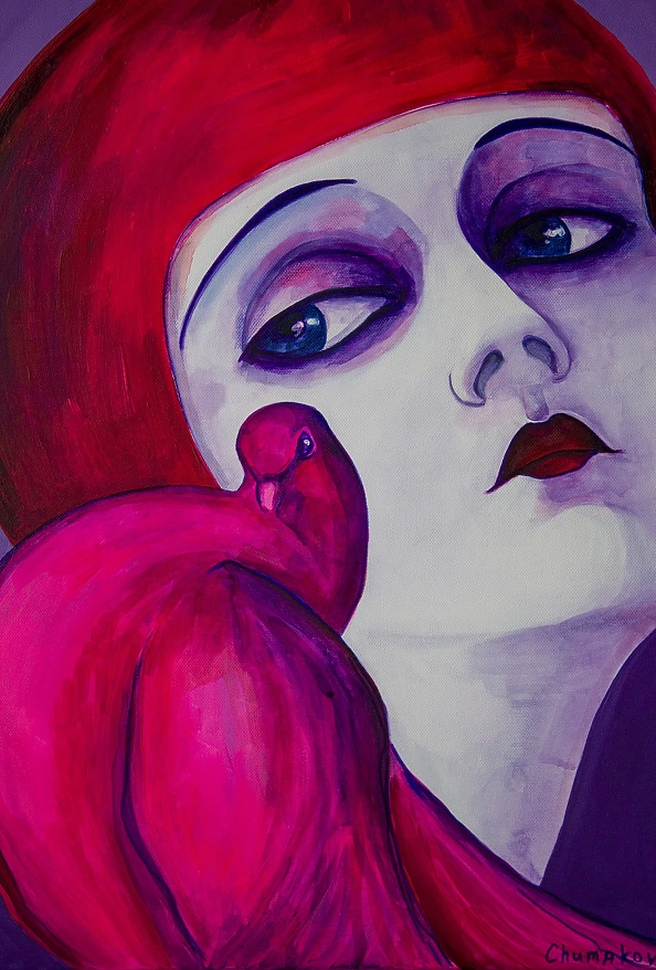 Oksana Chumakova - Picture of a pink dove