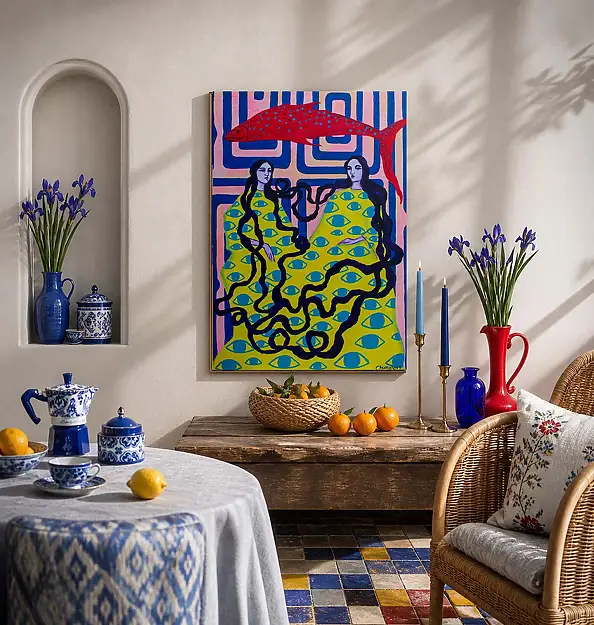 Oksana Chumakova, Gemälde „Tenet“, 2026., Acrylgemälde - Leinwand, 50 x 70