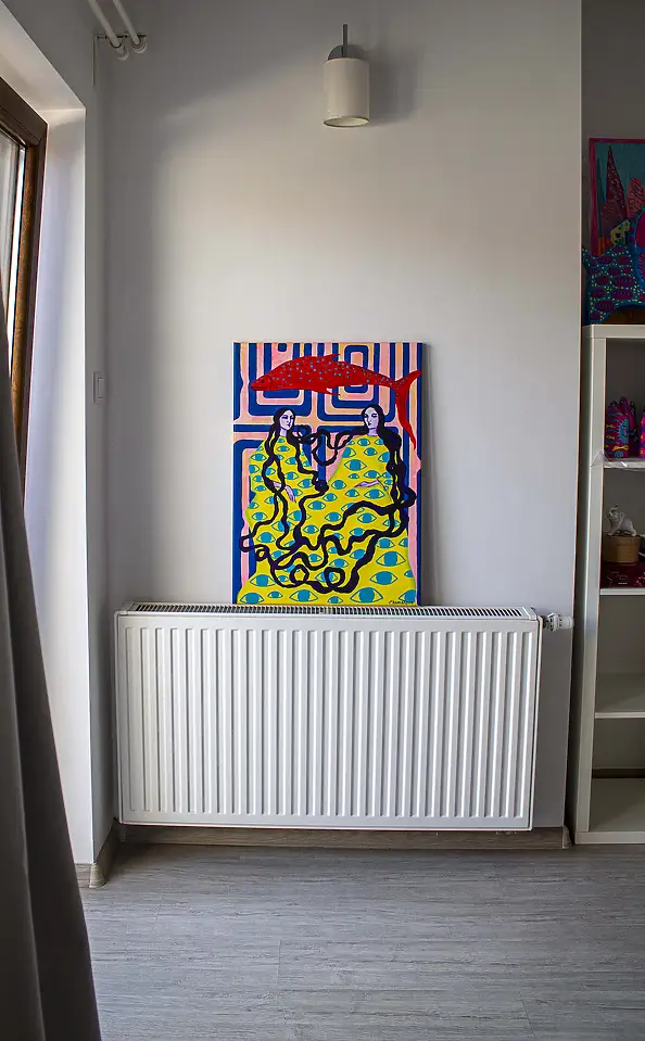 Oksana Chumakova, Gemälde „Tenet“, 2026., Acrylgemälde - Leinwand, 50 x 70