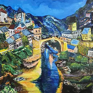 Krystyna Mościszko - Acrylic painting Bosnia and Herzegovina