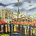 Krystyna Mościszko - Acrylic painting "Notre Dame Cathedral"