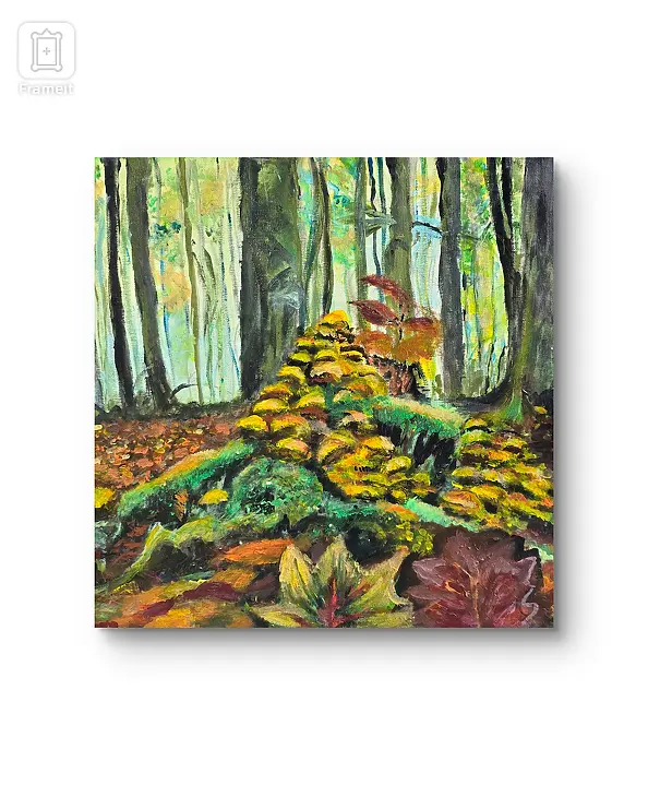 Krystyna Mościszko - Acrylic painting on canvas, 50x50x1cm, Podlasie