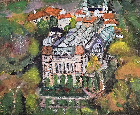 Krystyna Mościszko - Obraz akrylowy na płótnie Książ Zamek 