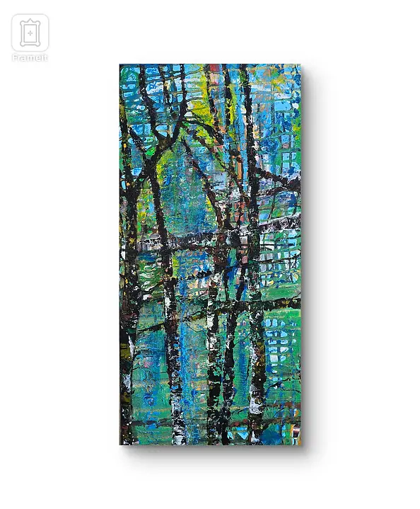 Ewa Mościszko - Obraz akrylowy na płótnie pt. Kostaryka Cahuita,  80x40x3cm 