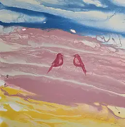 Ewa Mościszko, Obraz akrylowy na płótnie pt Nasze Randez-Vous , Obraz akrylowy, Tempera - płótno, 40 x 50