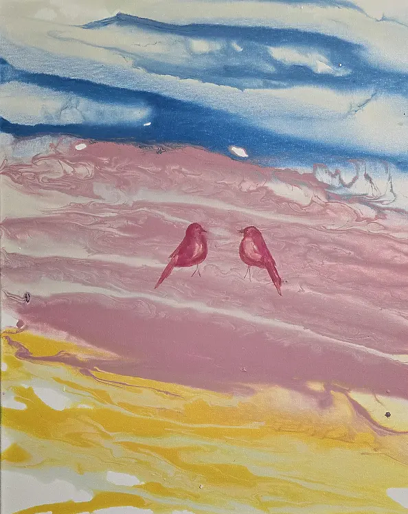 Ewa Mościszko - Obraz akrylowy na płótnie pt Nasze Randez-Vous 