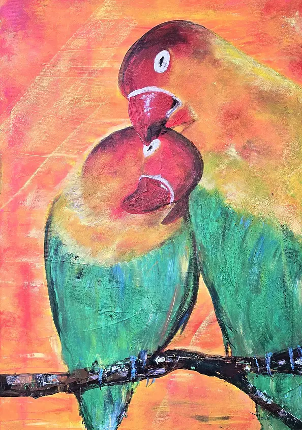 Ewa Mościszko - Obraz akrylowy na płótnie pt. Remember me,  70x50x2 cm.