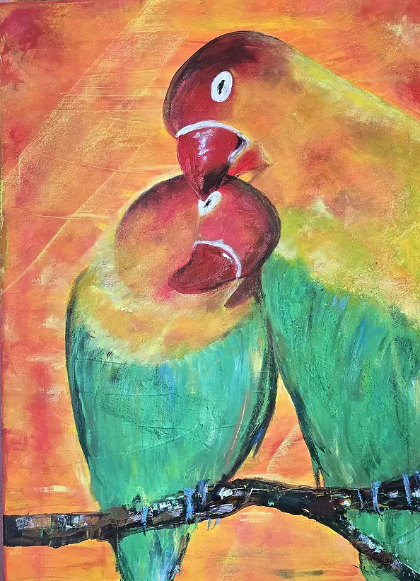 Ewa Mościszko - Obraz akrylowy na płótnie pt. Remember me,  70x50x2 cm.