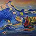 Krystyna Mościszko - Acrylic painting titled Greenland,