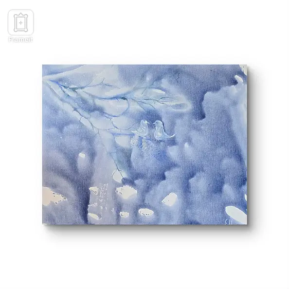 Ewa Mościszko - Acrylic painting entitled Our Rendez-Vous/50x40x2