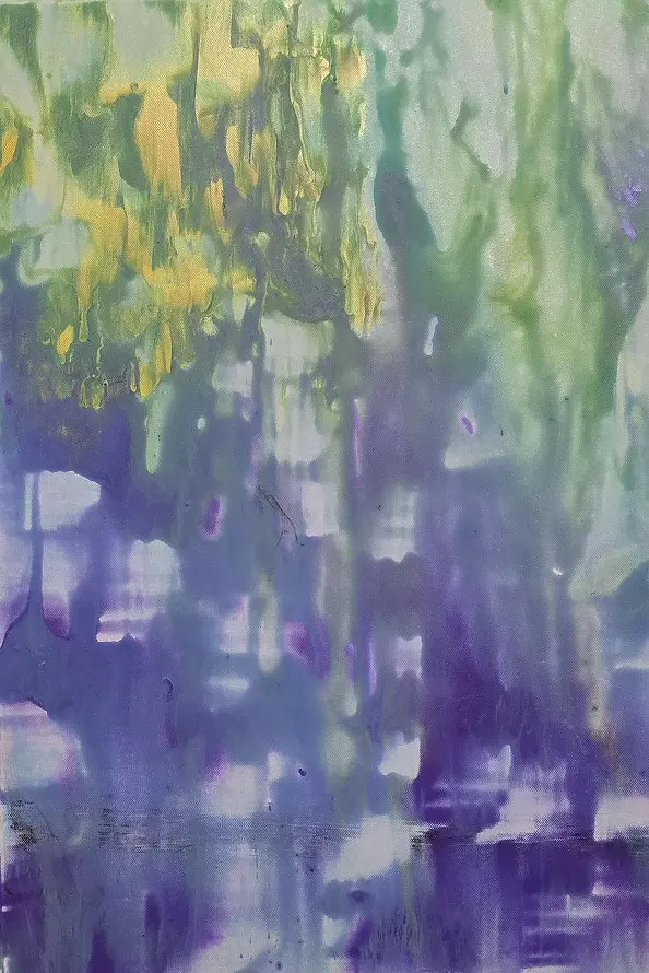 Ewa Mościszko - Acrylic painting entitled Underwater, 50x70x1cm