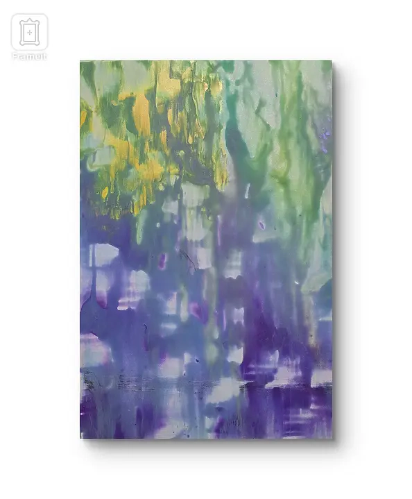 Ewa Mościszko - Acrylic painting entitled Underwater, 50x70x1cm