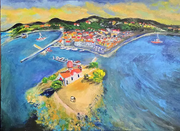 Krystyna Mościszko - Acrylic painting titled