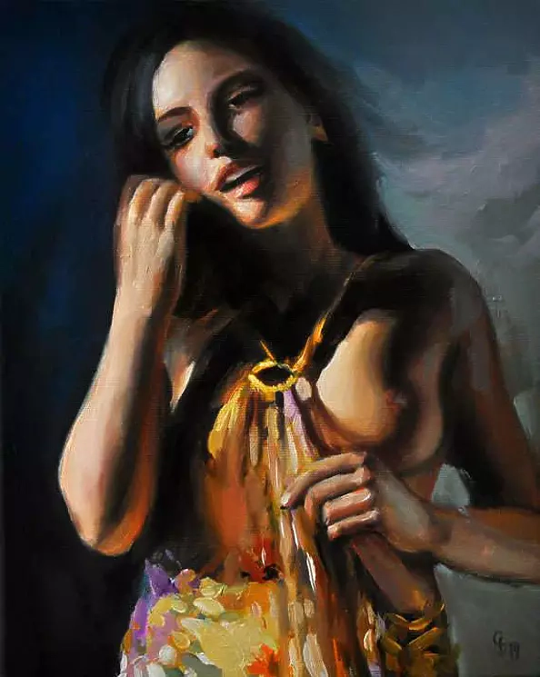 Damian Gierlach - Oil painting AKT VERA 24x30 GIERLACH