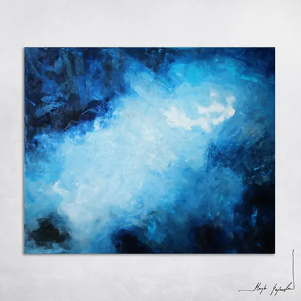 Maja Gajewska - Obraz olejny - Atrament i srebro II