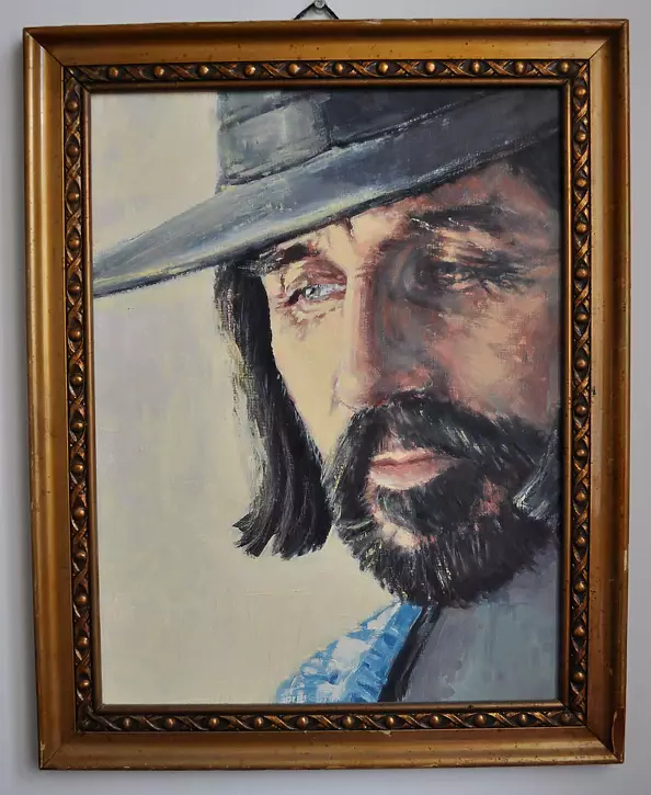 Damian Gierlach - Obraz olejny CZESŁAW NIEMEN 2004 42x32 GIERLACH