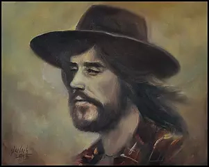 Damian Gierlach - Oil painting CZESŁAW NIEMEN 24x30cm GIERLACH