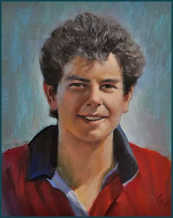 Damian Gierlach - Obraz olejny Carlo Acutis Portret GIERLACH