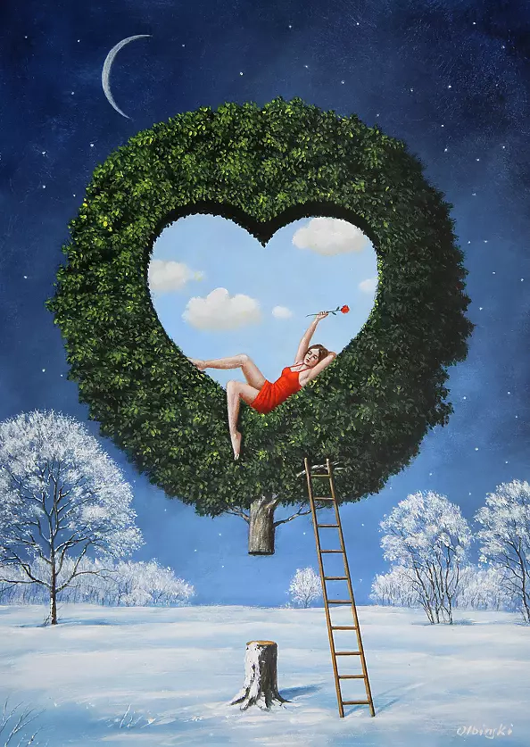 Rafał Olbiński - Obraz olejny - Circumstantial Happiness II