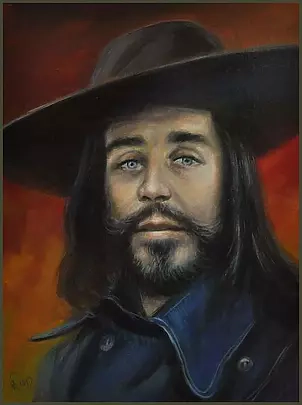 Damian Gierlach - Oil painting portrait of Czeslaw Niemen GIERLACH