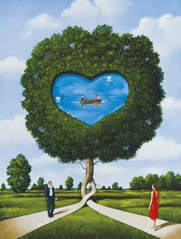 Rafał Olbiński - Oil painting - Decent proposal