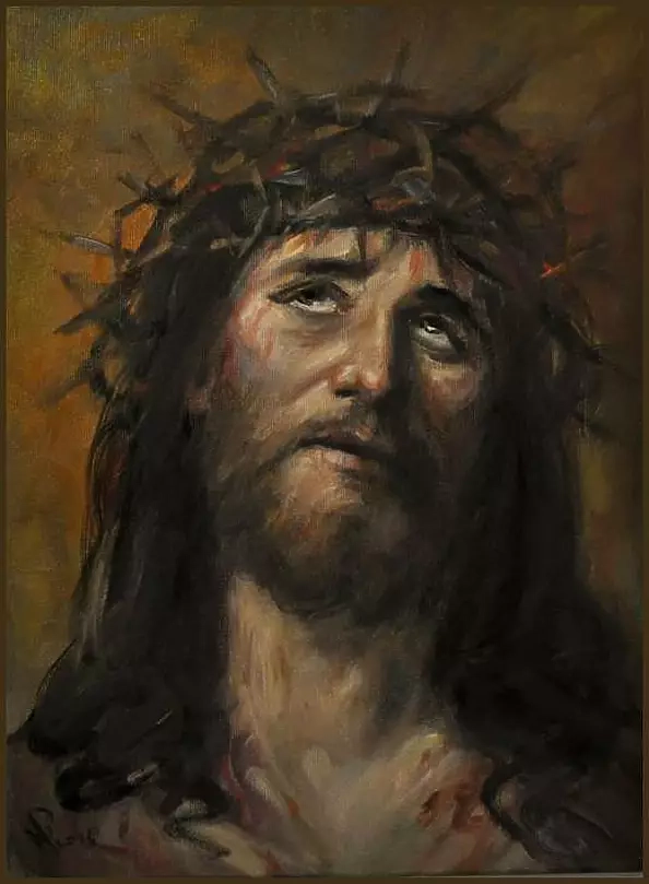 Damian Gierlach - Oil painting Jesus Christ Portrait 30x40cm GIERLACH