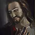 Damian Gierlach - Jésus-Christ portrait peinture à l'huile 30x40cm Gierlach