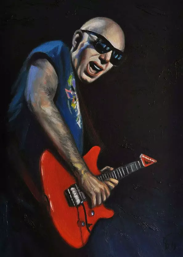 Damian Gierlach - Obraz olejny JOE SATRIANI - MUSIC EXPRESSION 46x33 GIERLACH