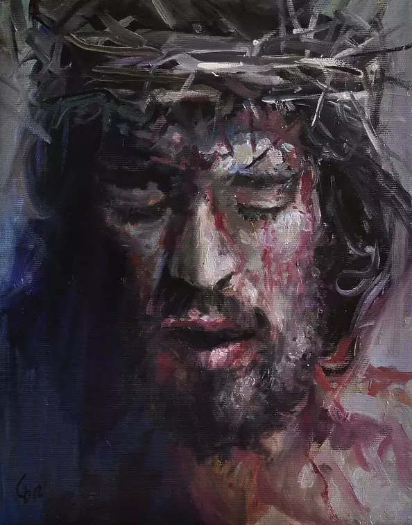 Damian Gierlach - Obraz olejny Jezus Ecce Homo 24/30 Gierlach