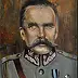 Damian Gierlach - Ölgemälde Józef Piłsudski 24x30 Porträt von GIERLACH