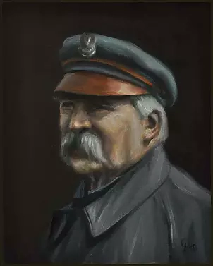 Damian Gierlach - Oil painting Józef Piłsudski Portrait of GIERLACH