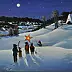 Damian Gierlach - Oil painting KOLĘTHICA, winter landscape GIERLACH