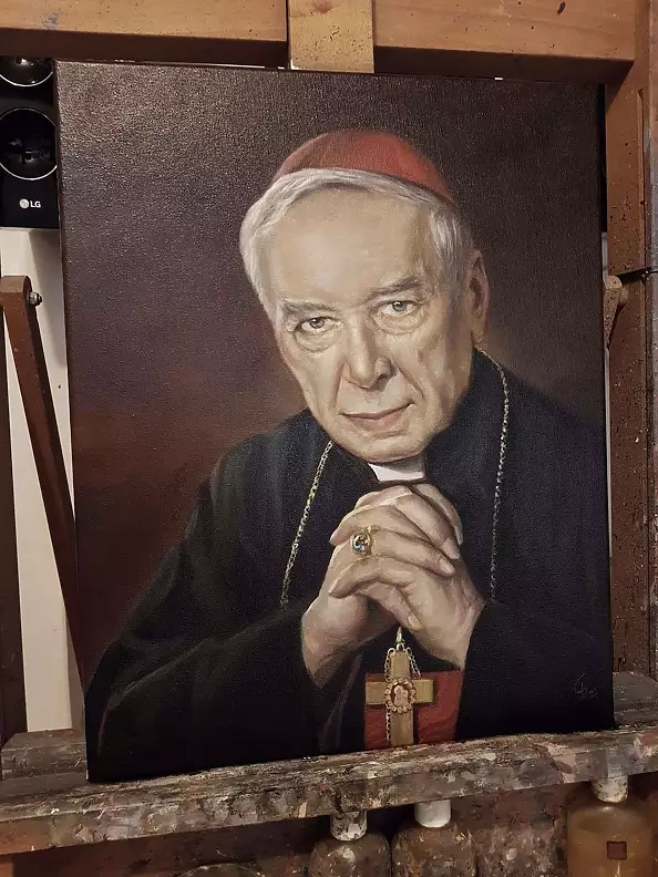 Damian Gierlach - Obraz olejny Kardynał Stefan Wyszyński 50x40 Gierlach