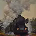 Damian Gierlach - Peinture à l'huile Locomotive à vapeur Kolej Lokomotywa 46x33 Gierlach