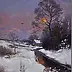 Damian Gierlach - Pittura a olio Paesaggio invernale 30x40 Gierlach